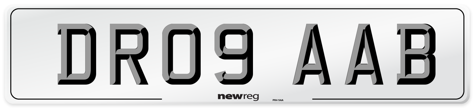 DR09 AAB Number Plate from New Reg